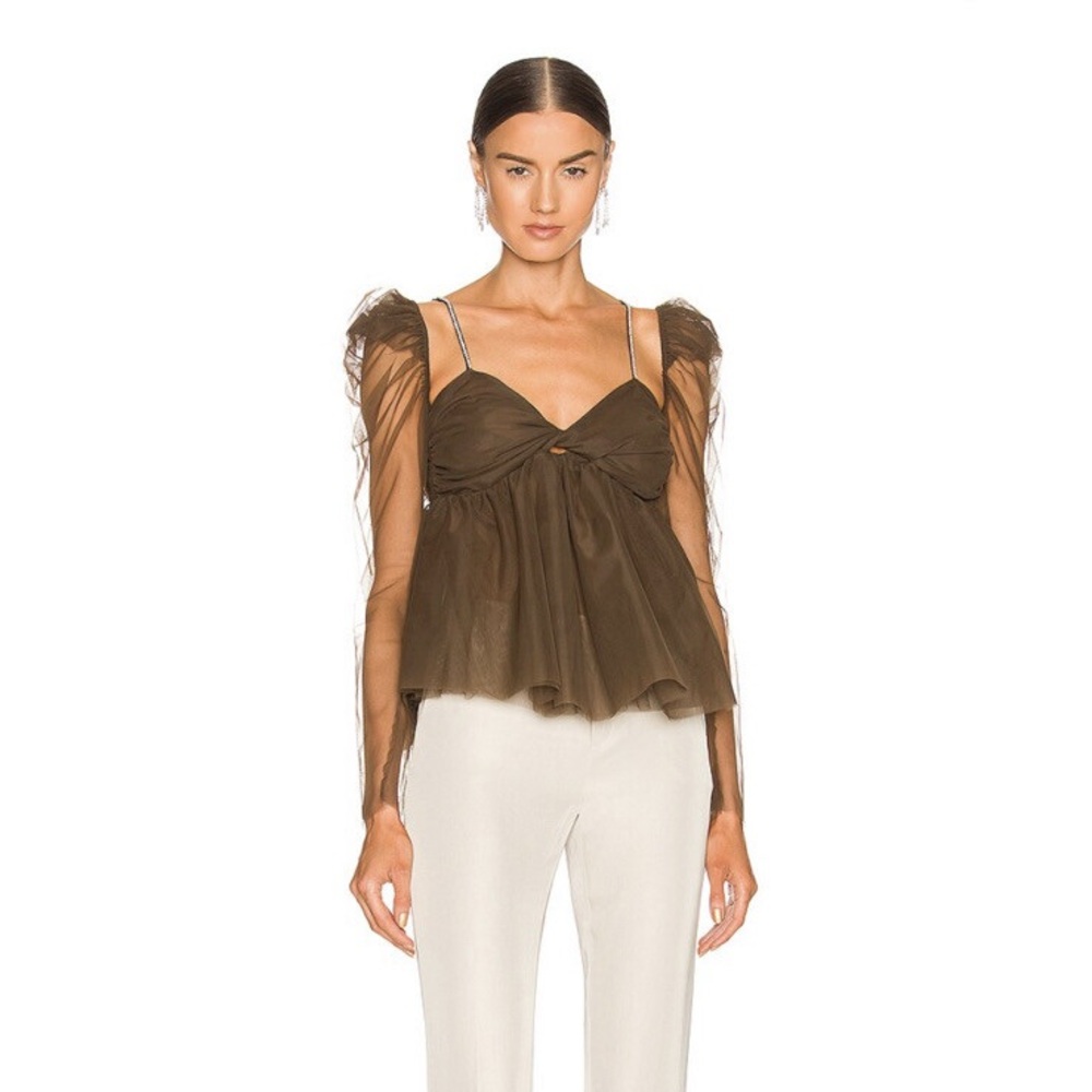 Brand New (NWOT) The Bar Jules Top Espresso Brown